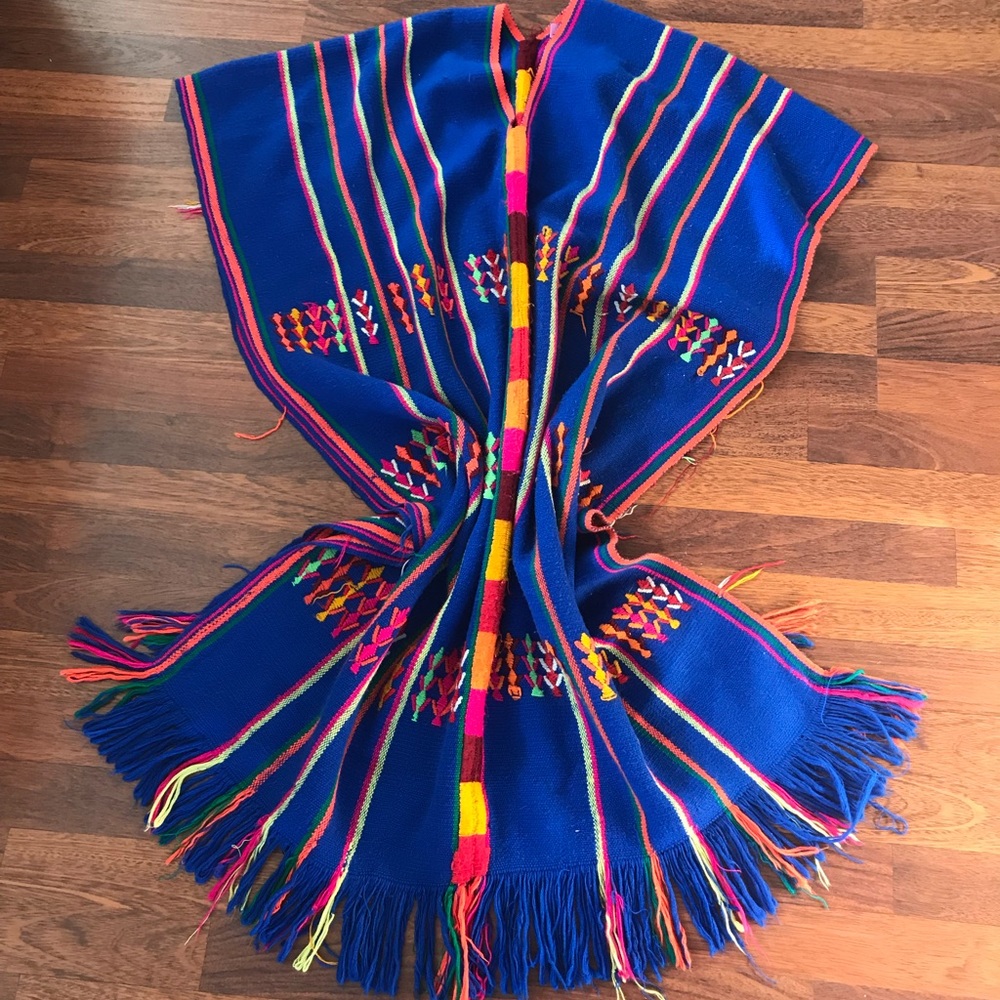 Vintage Ceremony shaman wool pancho